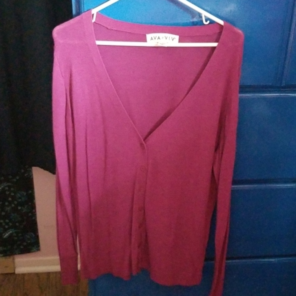 3/$18 Purple Long Sleeve Cardigan